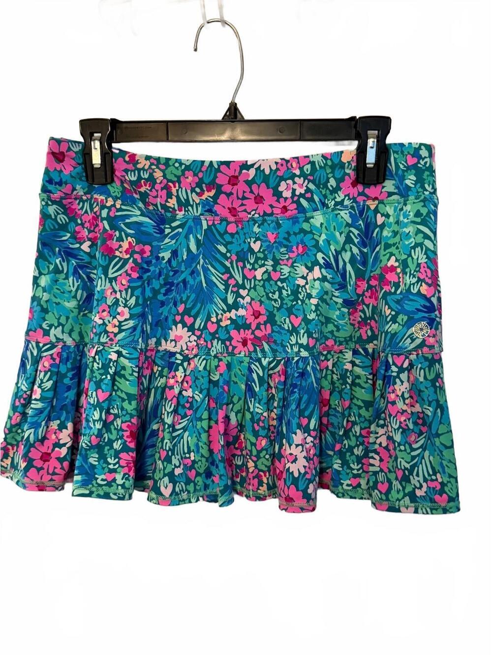 Lilly Pulitzer Luxletic Floral Print Tennis Skirt Medium